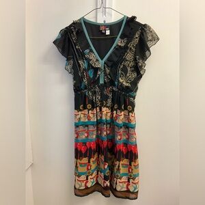 Yumi Black Dress with Ruffles